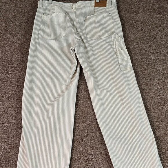 Levi Premium Dad Utility Jeans Beige and White Sz 31 Preowned - Picture 5 of 6